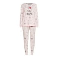 thumbnail image 5 of Secret Treasures Women's Hacci Fleece Long Sleeve Top and Joggers, 2-Piece Pajama Set, 5 of 5
