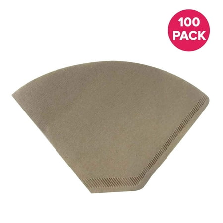 Think Crucial 100 Replacements for Unbleached Natural Brown Paper #4 Coffee Disposable Cone Filters, Fits All Coffee Makers With #4 Filters including Melitta, Great for Homemade