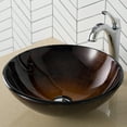 thumbnail image 2 of KRAUS 16 1/2-inch Copper Brown Bathroom Vessel Sink and Arlo Faucet Combo Set with Pop-Up Drain, Chrome Finish, 2 of 9