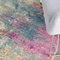 thumbnail image 3 of 4â€™ Round Ivory and Multi Abstract Area Rug, 3 of 6