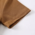 thumbnail image 5 of Fdqin Boys Summer Clothes 4 Pcs Button Down Waffle Texture Short Sleeve Shirt and Shorts Sets Beach Vacation Outfit Brown Black 3-4 Years, 5 of 7