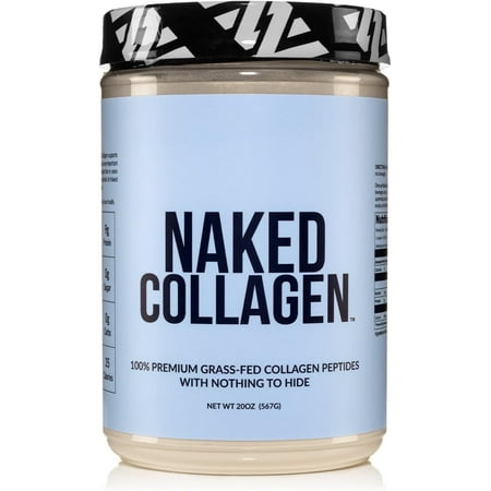 Naked Collagen - Collagen Peptides Protein Powder, 60 Servings Pasture-Raised, Grass-Fed Hydrolyzed Collagen Supplement | Paleo Friendly, Non-GMO, Keto, Gluten Free | Unflavored 20Oz
