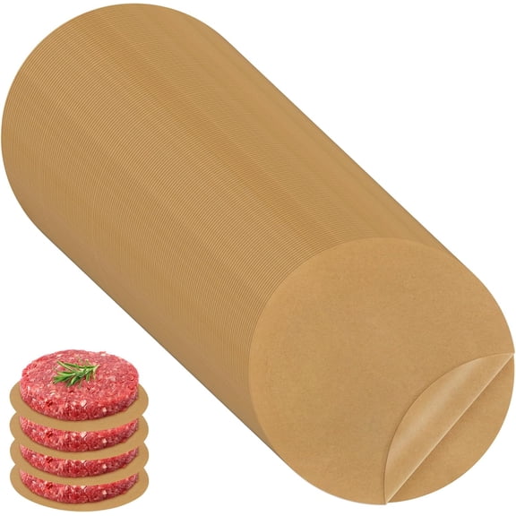 220pcs 4 inch Unbleached Parchment Paper Sheets for baking, Burger Patty Parchment Paper Rounds, Heavy Duty Precut Brown Non-Stick liners for Separating Patties, Bread, Tortilla Wrapping