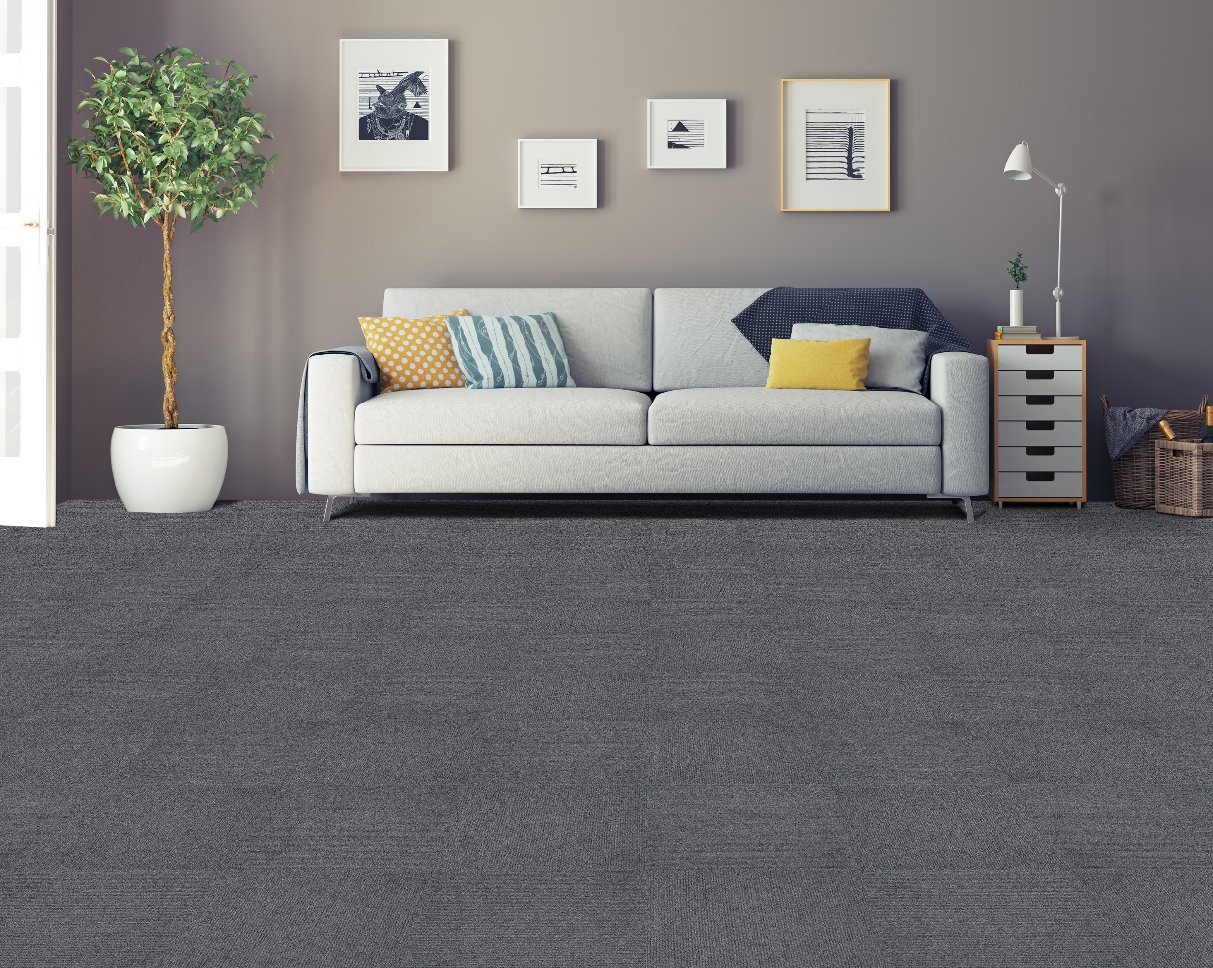 Achim Nexus Self Adhesive Polyester Carpet Tile - 12 Tiles/12 Sq. ft., 12 x 12, Smoke Gray - image 3 of 8