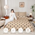 thumbnail image 4 of Manfei Aztec Geometric Queen Comforter Set, Bohemian Southwestern Comforter Sets Queen, Beige, Black Reversible 3 Pieces, 1 Comforter and 2 Pillowcases, 4 of 6