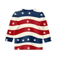 thumbnail image 3 of CCRFTGI USA Flag Shirts for Child Girls Size 8 4th Of July Cute Tops 3/4 Sleeve Crew Neck Independence Day Stars Striped T-Shirt Red White and Blue Summer Shirts T-Shirts Dark Blue 3-4 Years, 3 of 4