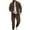 Brown, variant on VBTAPA Men's Waffle 2 Piece Outfits Long Sleeve Button Shirts Sweatpants Suit Solid Casual Tracksuit Sets with Pockets Prime Sales Today Black L