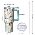 thumbnail image 2 of Multicolor Christmas Deer Pattern Tumbler with Handle and Lid,40oz Double Wall Vacuum Insulated Tumbler,Cups Gift for Women and Men, 2 of 7
