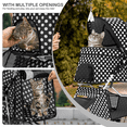 thumbnail image 6 of MoNiBloom 3 Wheel Folding Pet Dog Stroller, Foldable Lightweight Trolley with Storage Basket, Cup Holder and 360° Rotating Front Wheel for Small Medium Dogs, Black with White Polka Dots, 6 of 15