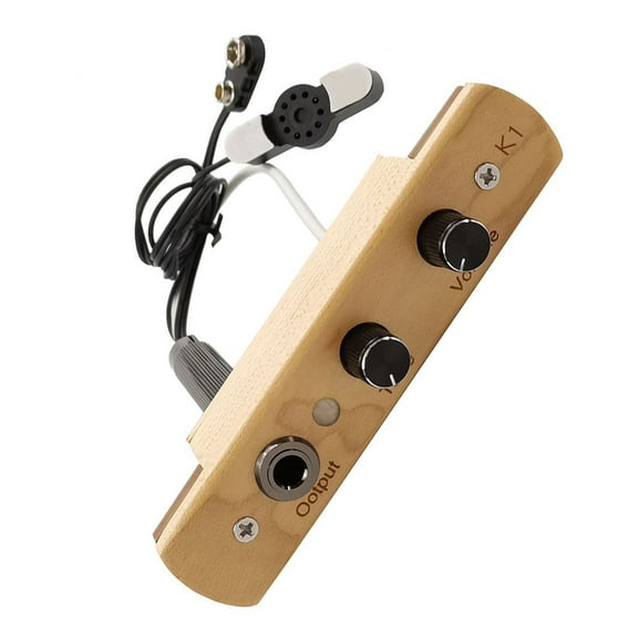 Cajon Drum Sound Hole Pickup with Tone Volumes Control Microphone Pickup System