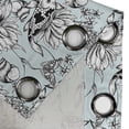 thumbnail image 4 of Ambesonne Shabby Flora Grommet Curtain, Pond Water Flowers, 50" x 120", Pale Blue White Black, 4 of 6
