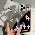 thumbnail image 4 of Compatible with iPhone Case,Luxury Makeup Mirror Cross Full Body Protection Soft Shockproof Cover Phone Case (White,iPhone 12), 4 of 6