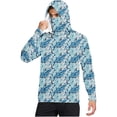 thumbnail image 2 of DDAPJ pyju Mens UPF 50+ Hoodie Shirts Long Sleeve Rash Guard Sun Protection Fishing Shirts Lightweight Quick Dry Hoodies with Face Mask Light Blue XXL, 2 of 6