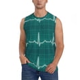thumbnail image 1 of KLL ECG Wave Print Workout Tank Tops Gym Sleeveless Fitness Muscle Tee-Medium, 1 of 7