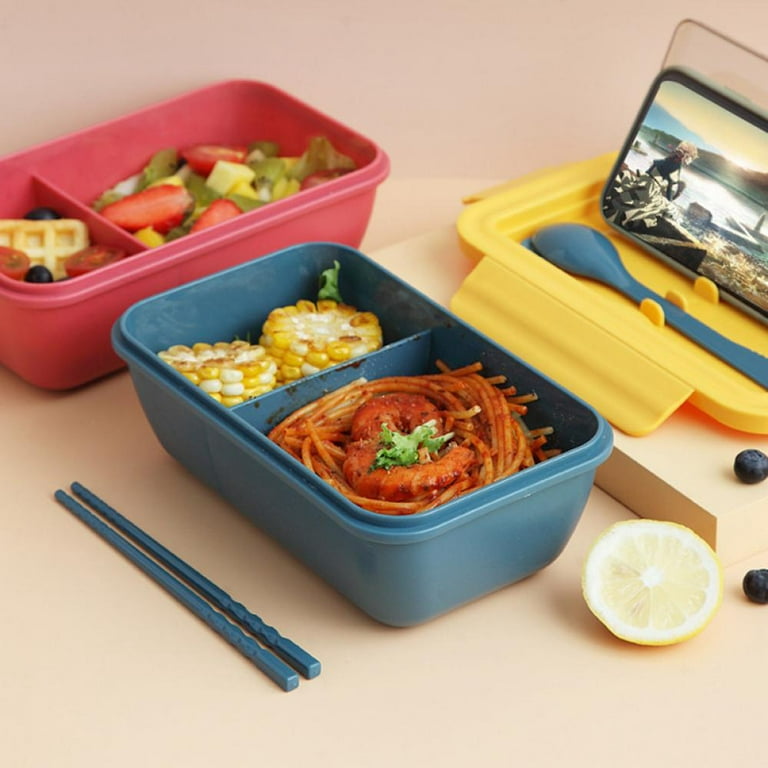 Bento Lunch Box with Spoon & Lid Reusable Plastic Divided Food Storage  Container Boxes Meal Prep Containers for Kids & Adults Only د.ب.‏ 4.60 بات  بات Mobile