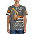 thumbnail image 4 of Haiem Hip Hop Hipster Baseball Jersey Button Down Shirts Sports Uniforms Men Women Jersey(I Like Big Digger,Small), 4 of 9