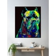 thumbnail image 2 of Cane Corso Italian Mastiff Head Dog Pet Portrait Poster Wall Art, Modern Wall Decor For Living Room Bedroom, 24x36 UNFRAMED, 2 of 3