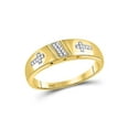 thumbnail image 2 of 10kt Yellow Gold His Hers Diamond Cross Matching Wedding Set 1/12 Cttw, 2 of 6