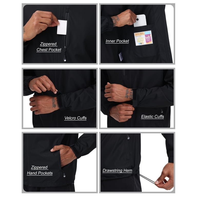 Weilanxin Men's Waterproof Packable Rain Jacket photo 7