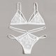 thumbnail image 3 of Gibobby Conjunto de lencería Sujetador de encaje Conjunto de Tanga de lencería Sexy S-2XL ropa de dormir de sujetador de mujer ropa interior de encaje sin espalda(Blanco, CH), 3 of 5