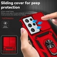 thumbnail image 3 of Galaxy S21 Ultra Case,Dteck Shockproof Rubber Rugged Case Hybrid Hard Ring Holder Kickstand Slide Camera Lens Protector Cover for Samsung Galaxy S21 Ultra,Red, 3 of 8