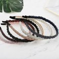 thumbnail image 4 of 6 Pieces Beads Hair Band Headband, Fine Pearl Wide Headband, A Variety Of Colors, 4 of 5