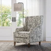 Jofran Westbrook Paisley Fabric Transitional Upholstered Accent Chair with Nailhead Trim
