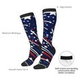 thumbnail image 4 of Gaeub Red White Blue Fireworks 1 Printed Design Socks Stretchy High Tube Socks for Men Women Teens , Softball Soccer Socks for Hiking, Sport, 4 of 6