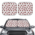 thumbnail image 2 of Fotbe Red Ladybugs On Black Dotted 2-Piece Car Windshield Sun Shade | Sun Blocker for Car Windshield | Foldable Automotive Interior Accessories for Sun Protection-Small, 2 of 6