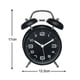thumbnail image 3 of Reloj despertador de campana doble con campana digital 3D con luz nocturna, sin alarma ruidosa (negro) BR  Rojo Verde, 3 of 5