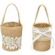 thumbnail image 1 of wonima44 2 Pcs Burlap Flower Basket Wedding Candy Gift Basket for Wedding Ceremony Party Christmas, 1 of 1