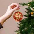 thumbnail image 3 of WUSUOWEI Pizza Ornaments for Christmas Tree Hanging Acrylic Ornament Xmas Decorations Gifts for FoodLovers, Women, Men Round Ornament Holiday Home Decor 5/4/3/2/1PCS, 3 of 8