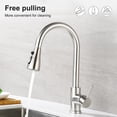 thumbnail image 3 of Grifo de cocina 304 Acero inoxidable Rotación de 360 ​​grados Rotación de agua Pulverizador reemplazable DIY Baño Montado Aerosol Accesorio Accesorio Cepillado Jumpingount HA012043-01, 3 of 7