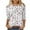White, variant on Floral Print T-Shirt Tops Mid-Length 3/4 Sleeve Blouses Tee Round Neck Tunic Top Loose Trendy Tunic Casual T-Shirts Spring Summer Cool Top Blouses