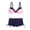 Pink*, variant on RUTAYY Women's Bikini Sets Push Up Beachwear Padded Swimwear Color Block Tankini Comfortable Trendy Beach Swimsuit