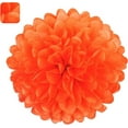 thumbnail image 3 of Orange Tissue Pom Poms DIY Tissue Paper Flowers for Birthday Wedding Baby Shower Tea Party Dessert Table Decoration, Pack of 18, 3 of 4
