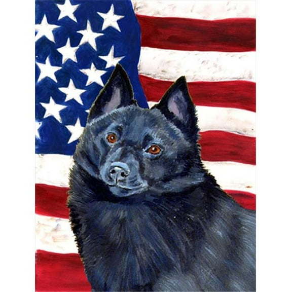 11 x 15 In. Usa American Flag With Schipperke Flag, Garden Size