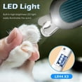 thumbnail image 5 of Oazouf LED Pet Nail Clippers with Light and File, Safe Mess-Free Grooming Tool for Small Medium Cats Dogs Rabbits Birds, Blue, 5 of 11
