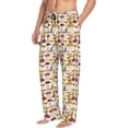 thumbnail image 2 of Uemuo Mushroom Pattern Men's Wide Leg Palazzo Lounge Pants with Pockets Light Weight Loose Comfy Casual Pajama Pants-Medium, 2 of 9