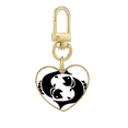 thumbnail image 1 of Constellation Pisces Zodiac Sign Gold Heart Keychain Metal Keyring Holder, 1 of 3