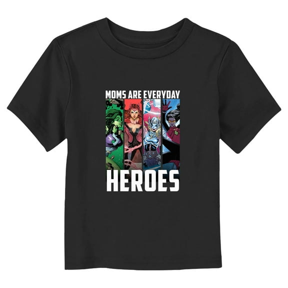Toddler's Marvel Mother's Day Everyday Heroes  Graphic Tee Black 5T