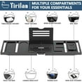 thumbnail image 3 of Yirilan Bathtub Tray, Expandable Bath Tray for Tub for Books, Tablets & Wine Glasses for Home Spa, Bathroom Accessories & Gifts, 3 of 13
