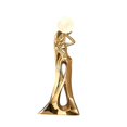 thumbnail image 3 of TISHITA Abstract Figurine with LED Floor Luminous Sculpture Character Modern Abstract Art Ornament for Desktop Study Decor Collection gold, 3 of 8