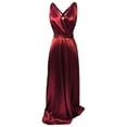 thumbnail image 2 of Dpytoraw Prom Dresses Ladies Long Women Elegant Halter Backless Long Dresses Crisn Satin Spaghetti Party Prom Dress Wedding Evening Party Dress Red XXL, 2 of 4
