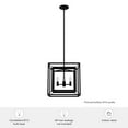 thumbnail image 7 of Hunter - Doherty 4-light Natural Black Iron, Small Chandelier, Dimmable, Casual Style, Square Shaped, for Bedrooms, Dining, Living Rooms - 19400, 7 of 7