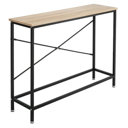 Zimtown Console Table for Entryway, Wooden Top and Metal Frame Entry Table Sofa Side Table for hallway Living Room