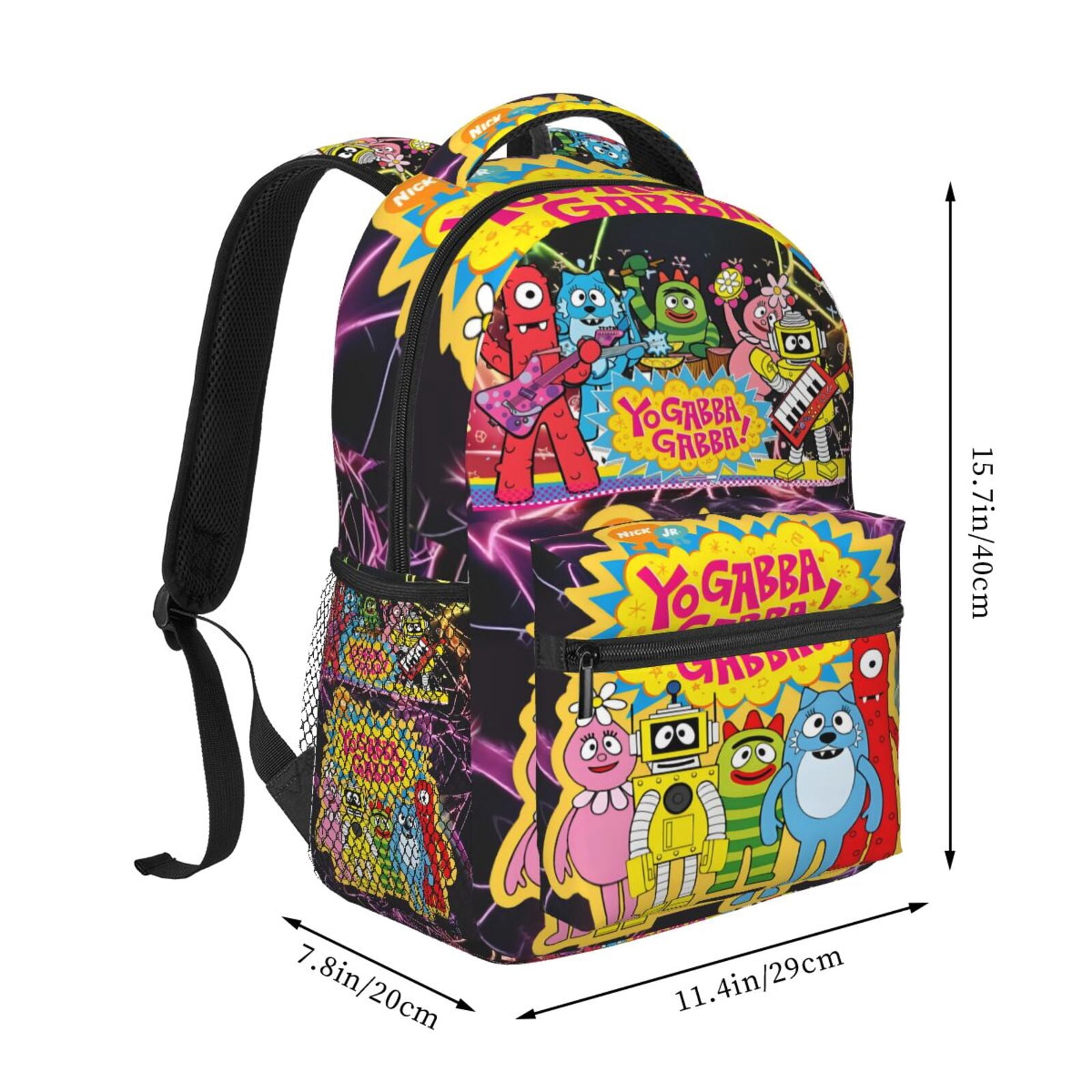 Yo Gabba Gabbaland Backpack Lightweight Bookbag Casual Daypack For Women Men Travel Laptop Bag Multifunctional Bag
