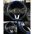 thumbnail image 2 of Fashion Breathable Non-slip Sporty Leather Steering Wheel Cover, Universal 15 Inch Leather Steering Wheel Cover, 2 of 6