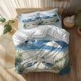 thumbnail image 2 of Summer Beach Duvet Cover Set Twin Size Sun Umbrella Ship Watercolor Beach Chair Soft Lightweight Comforter Covers 4 Piece Bedding Set with 1 Duvet Cover 1 Bed Sheet & 2 Pillow Shams, 2 of 8