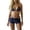 Blue, variant on Women's Triangle Bikini Sets 3 Piece Polka Dots Print Swim Shorts Halter Bathing Suit Swimsuit Blue M